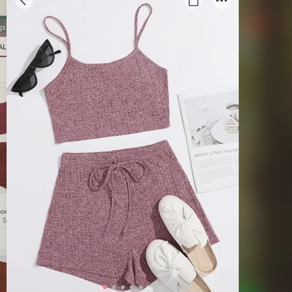 L sold out - see other listing for other sizes NWT rib-knit cami and shorts set - Picture 4 of 9